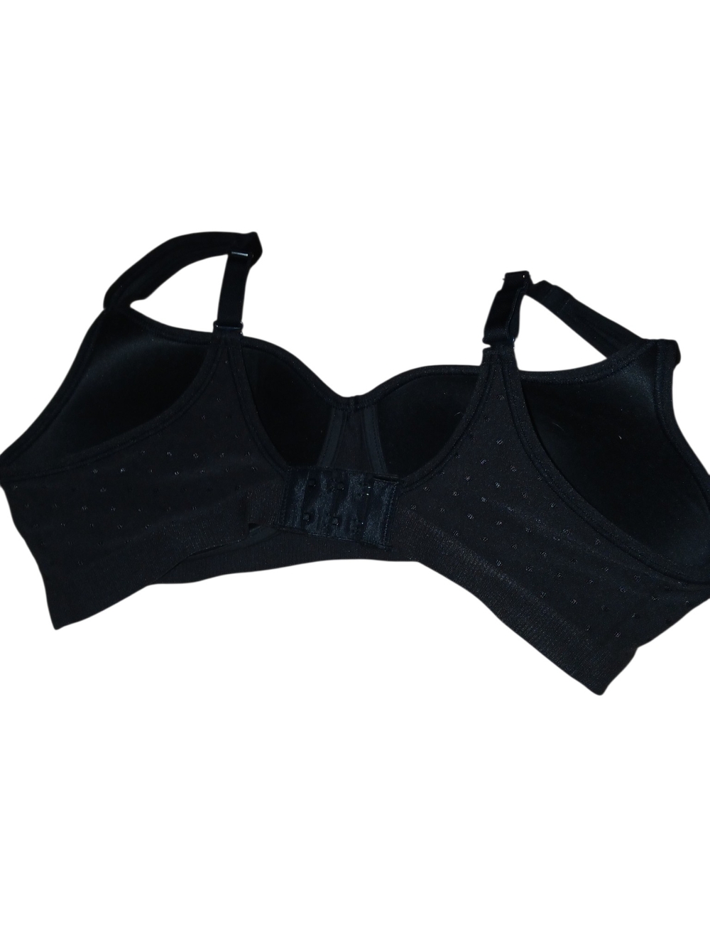 Bali Black Dots Seamless Foam  Full-Coverage Wirefree Bra with Adjustable Straps